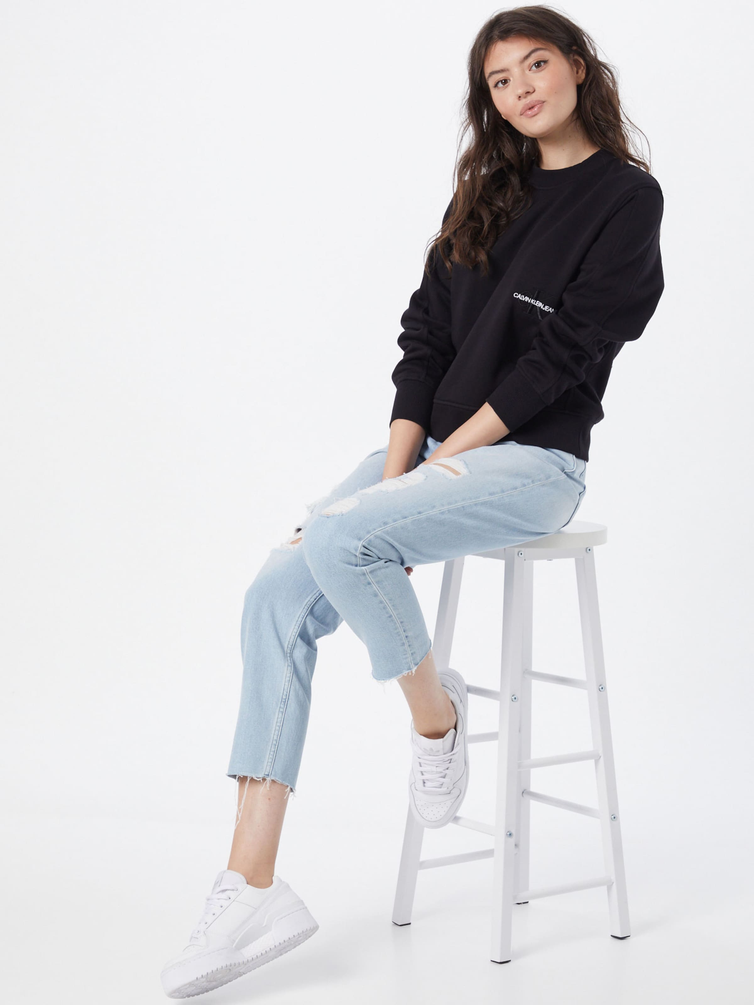 Calvin Klein Jeans Sweatshirt in Schwarz 