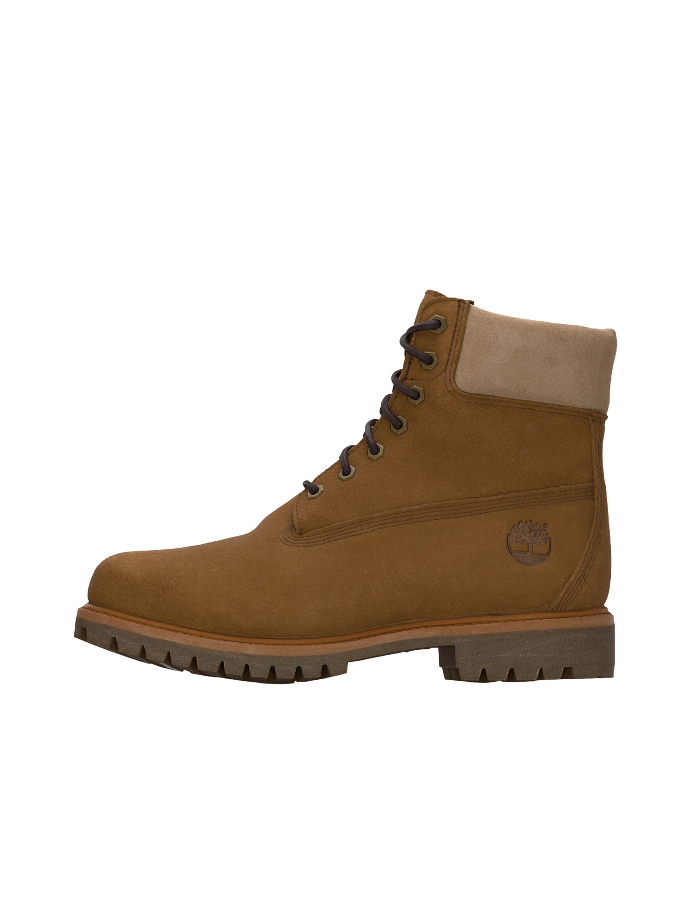 TIMBERLAND Μπότες με κορδόνια σε καφέ: μπροστά