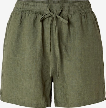 Regular Pantalon SELECTED FEMME en vert : devant