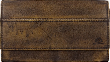 Porte-monnaies 'Destressed' GREENBURRY en jaune : devant