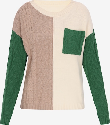 swirly Pulover 'Back To School' | bež barva: sprednja stran