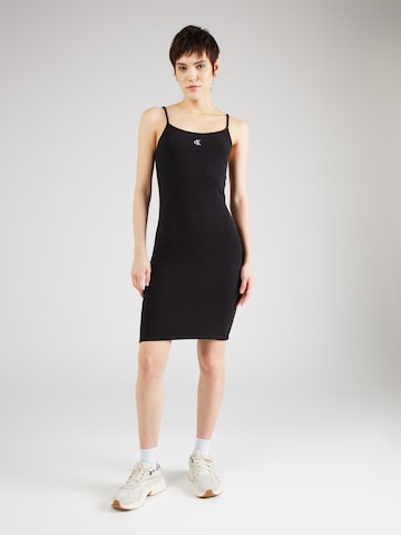 Calvin Klein Jeans - Vestido de punto en negro: frente