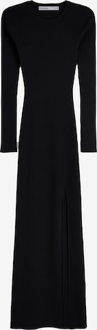 Bershka Gebreide jurk in Zwart: voorkant