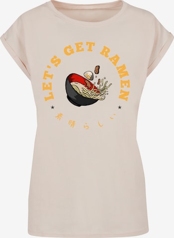 F4NT4STIC Shirt 'Lets get Ramen' in Beige: front