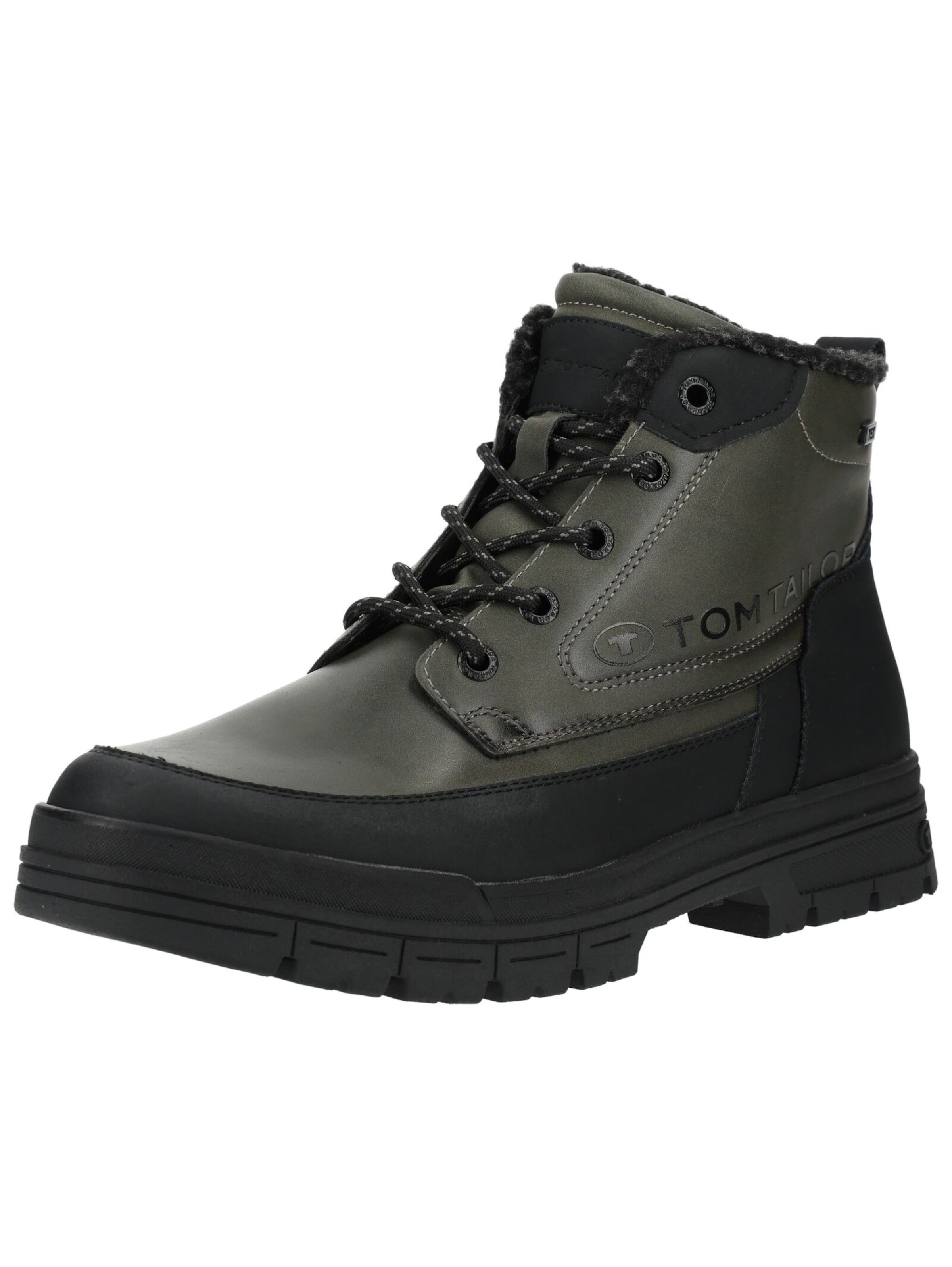 TOM TAILOR - Botas com atacadores em verde: frente