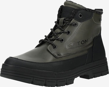 TOM TAILOR - Botas com atacadores em verde: frente