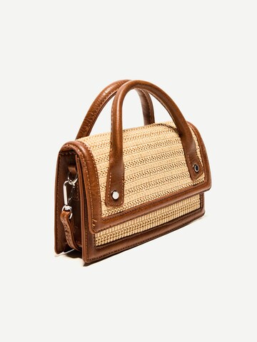 Bershka Handbag 'RAFIA' in Brown
