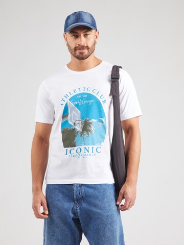 T-Shirt 'JREBBAS' JJ Rebel en blanc : devant
