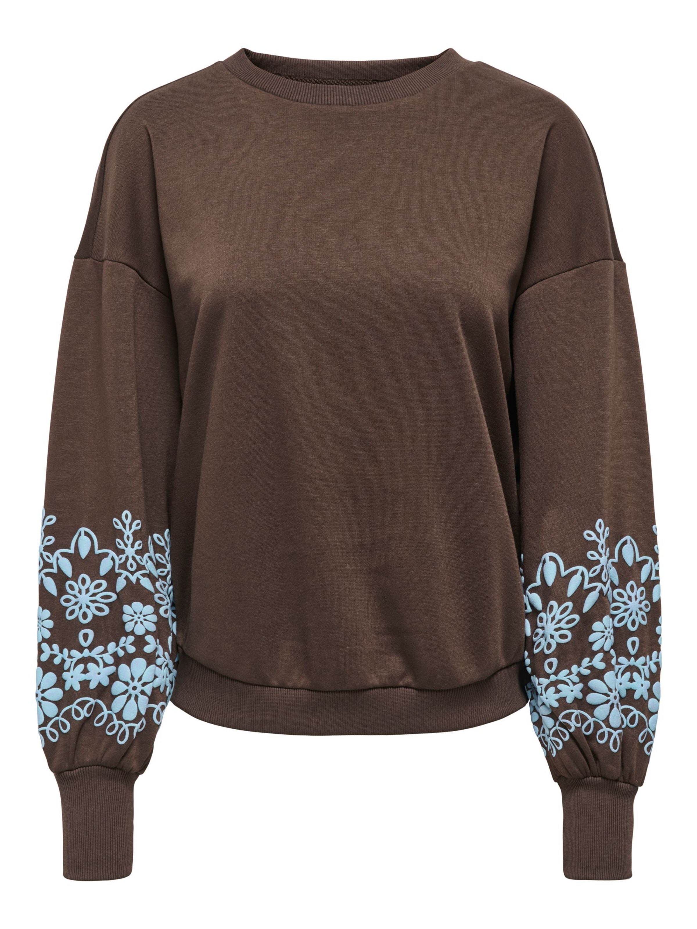 ONLY Sweatshirt 'ONLBrooke' in M in Light blue / Brown, Item view