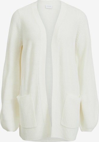 VILA Knit Cardigan in White: front