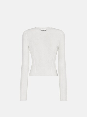 PINKO Gebreid vest 'PINKO METEORA CARDIGAN Maglieria' in Wit