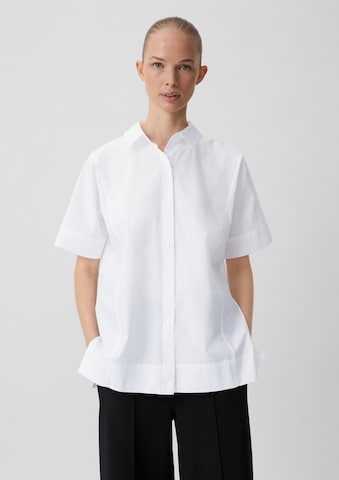 comma casual identity Blouse in Wit: voorkant