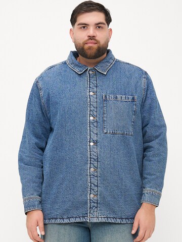 Jack & Jones Plus Comfort fit Between-Season Jacket 'JORJAMES' in Blue: front