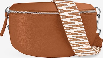 lePelou Gürteltasche 'MIRA medium' in Braun: Vorderseite