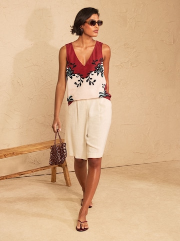 love & roses - Blusa en marrón