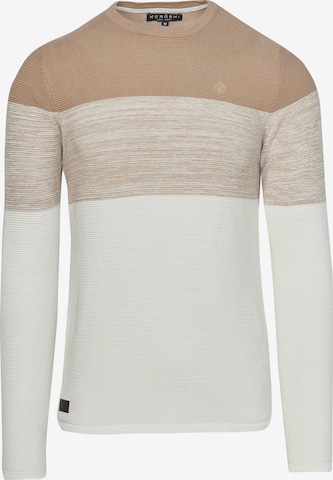 Pull-over KOROSHI en beige : devant