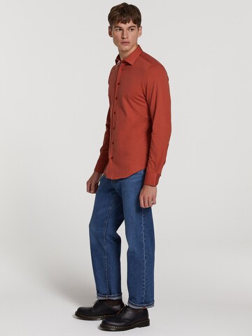 Coupe slim Chemise 'Pablo' Shiwi en marron