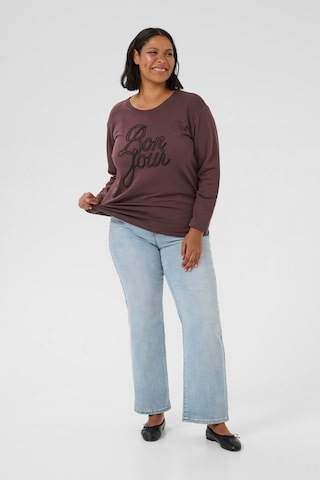 KAFFE CURVE Pullover 'Berla' in Braun
