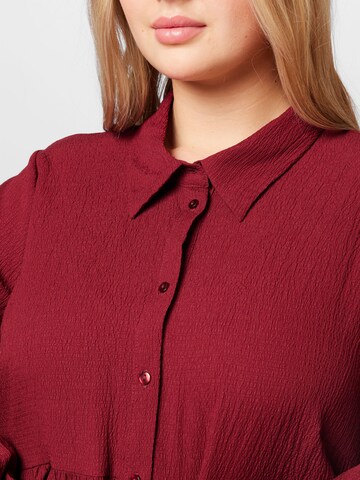 Abito camicia 'Filopa' di ONLY Carmakoma in rosso