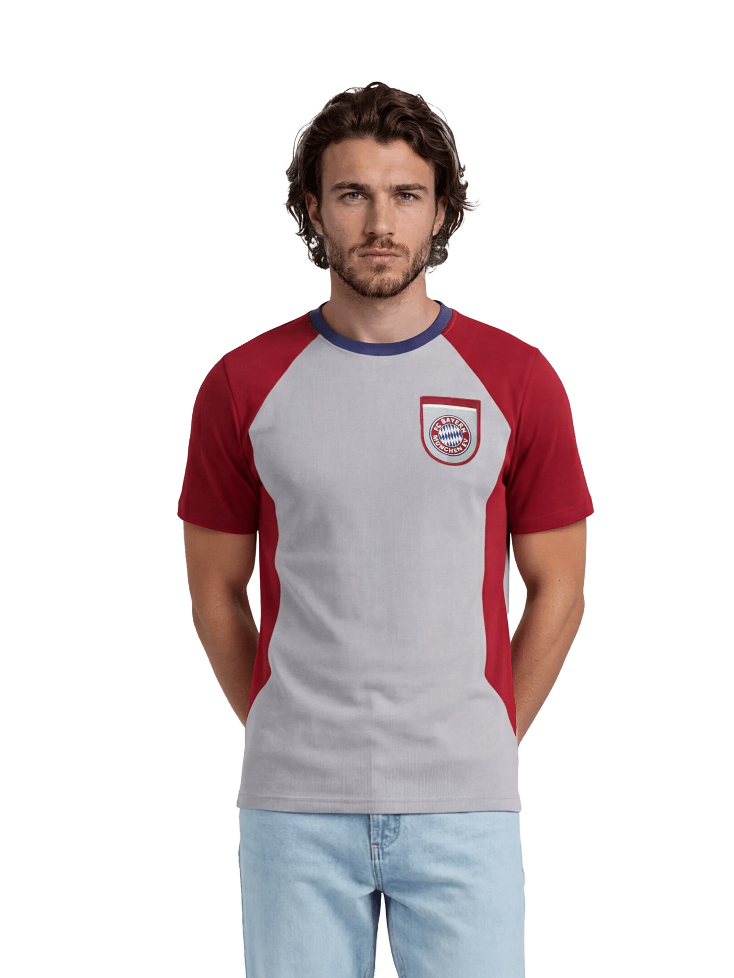FC BAYERN MÜNCHEN Shirt in Grey: front