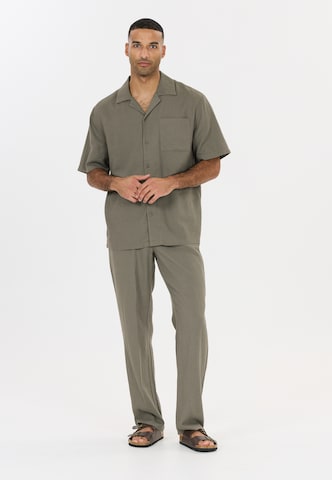 NOU Regular fit Button Up Shirt 'Dalan' in Brown