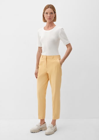 s.Oliver BLACK LABEL - Regular Calças chino em amarelo