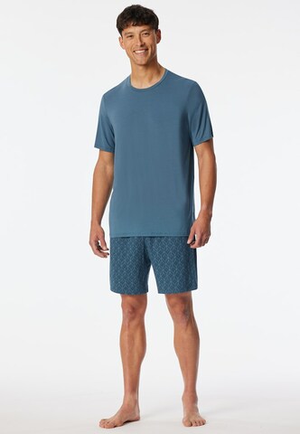 SCHIESSER Pajama short in Blue: front