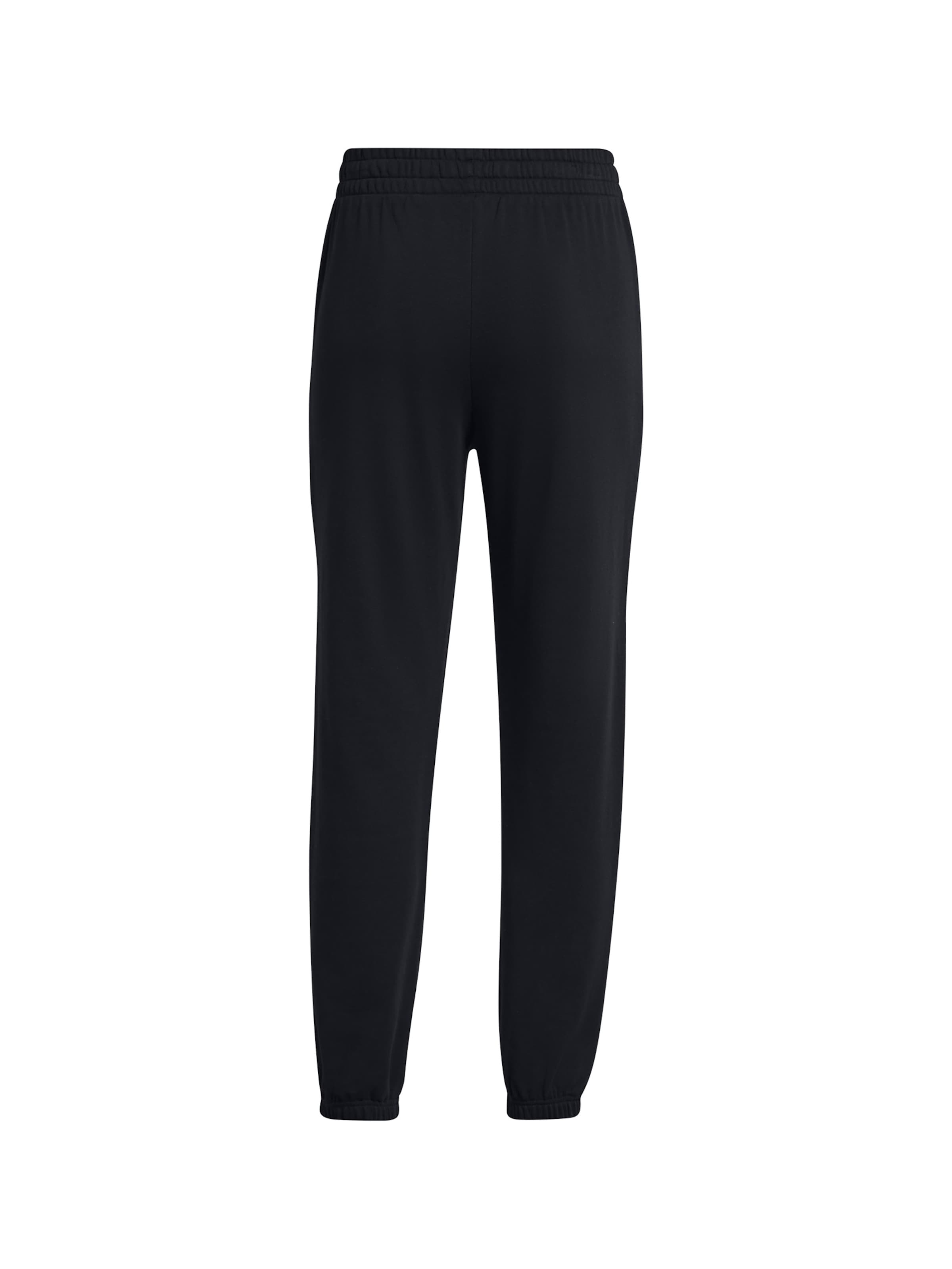 UNDER ARMOUR Tapered Sports trousers 'Rival Terry' in Black