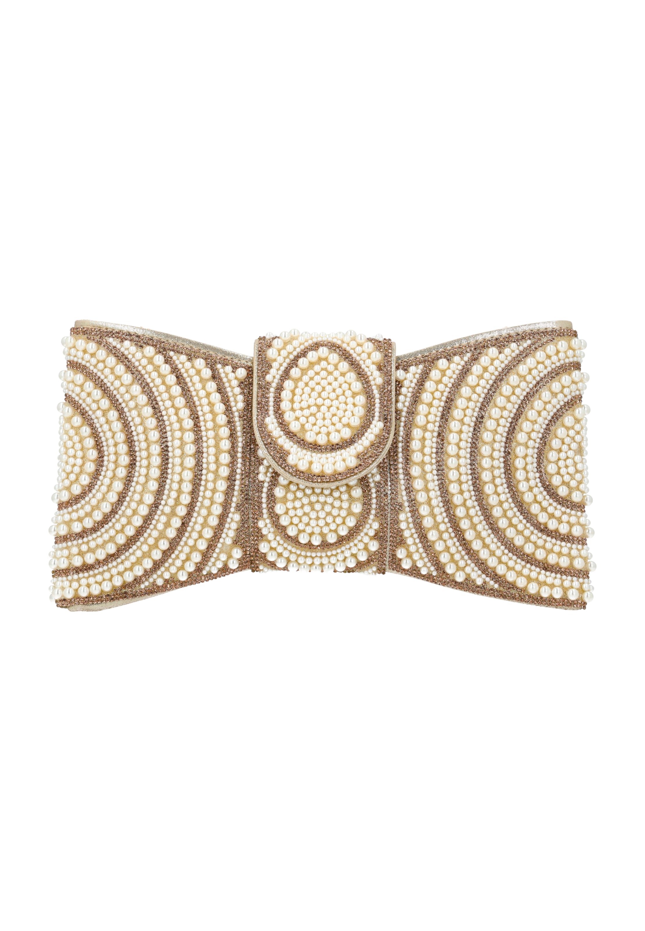 faina Clutch in Gold: Vorderseite
