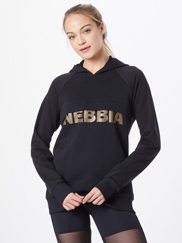 NEBBIA Sportsweatshirt 'INTENSE FOCUS'' in Schwarz: predná strana