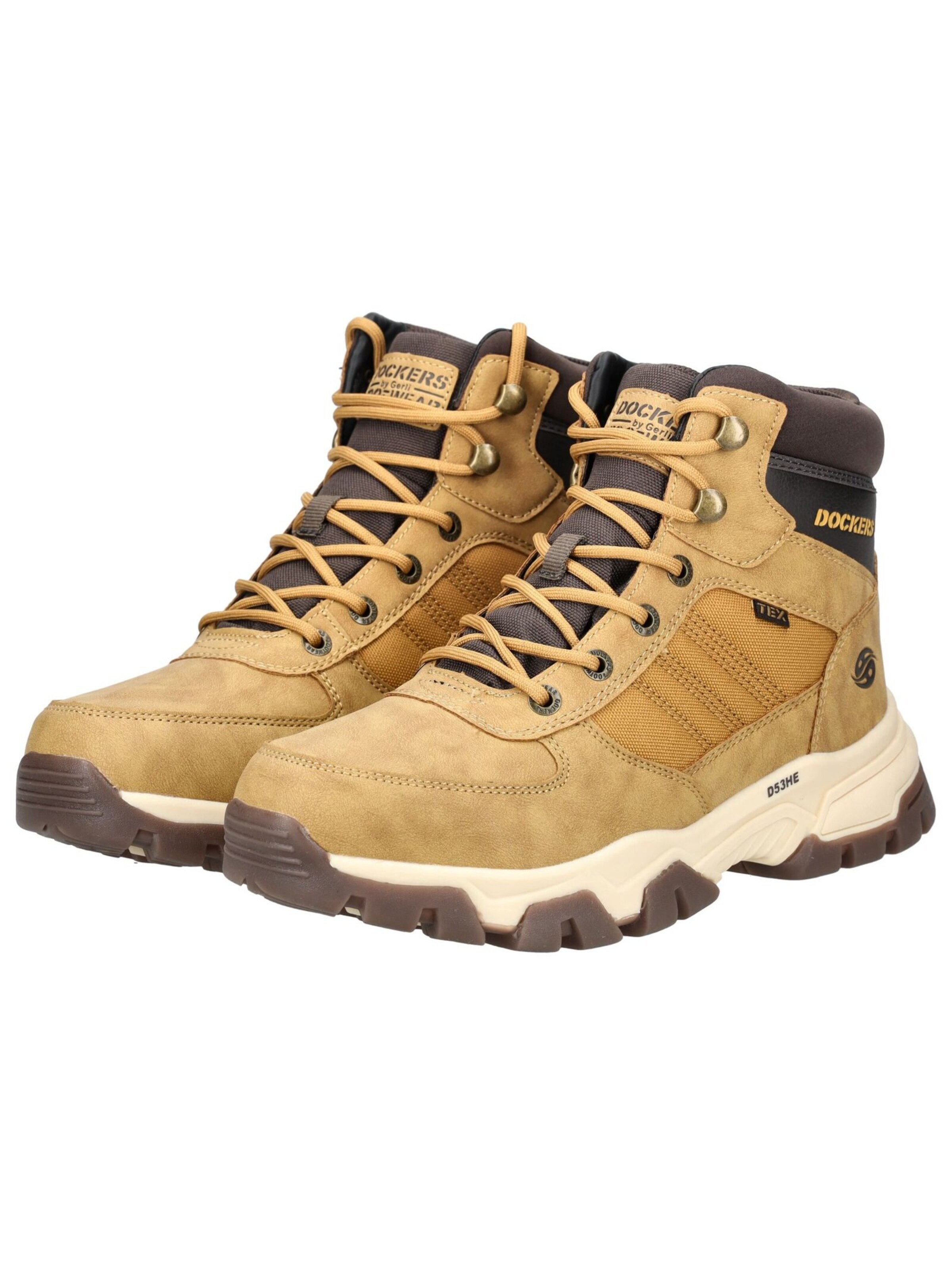 Dockers by Gerli Lace-Up Boots in Yellow