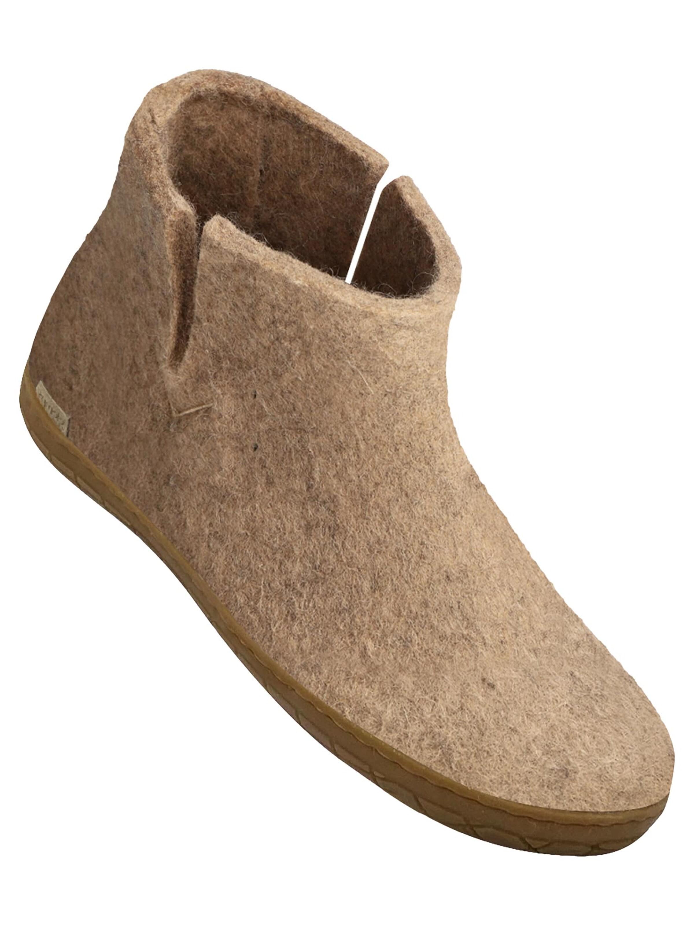 Glerups Muiltjes 'Kautschuksohle' in Beige