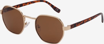 Lunettes de soleil 'Solo-Solis Classic Hexagon Sonnenbrille' Maxte en marron : devant
