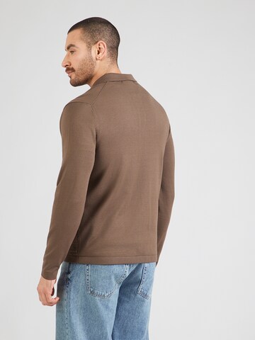 SELECTED Kardigán 'SLHTURNER' - barna: hátul