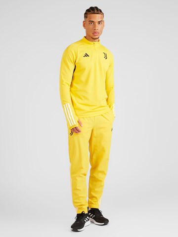 ADIDAS PERFORMANCE Tapered Sports trousers 'Juve' in Yellow