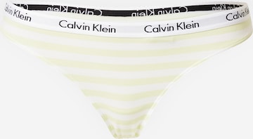 Calvin Klein Underwear Thong 'CAROUSEL' in Green: front