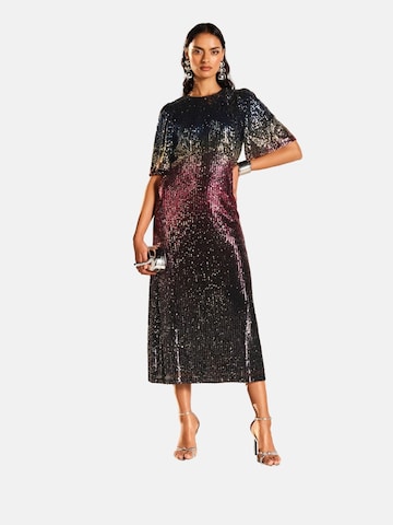 love & roses - Vestido de festa em mistura de cores: frente