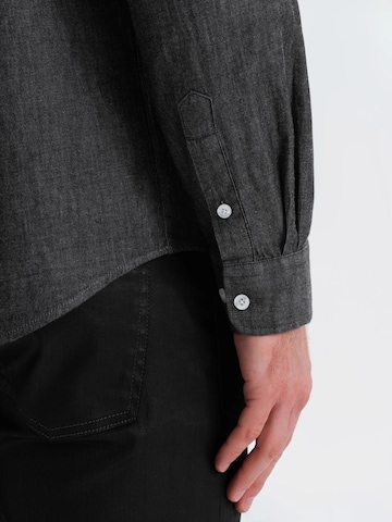 Ombre Regular fit Overhemd in Zwart