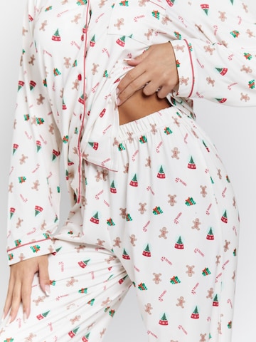 Loungeable Pajama 'Ginger Bread' in Beige