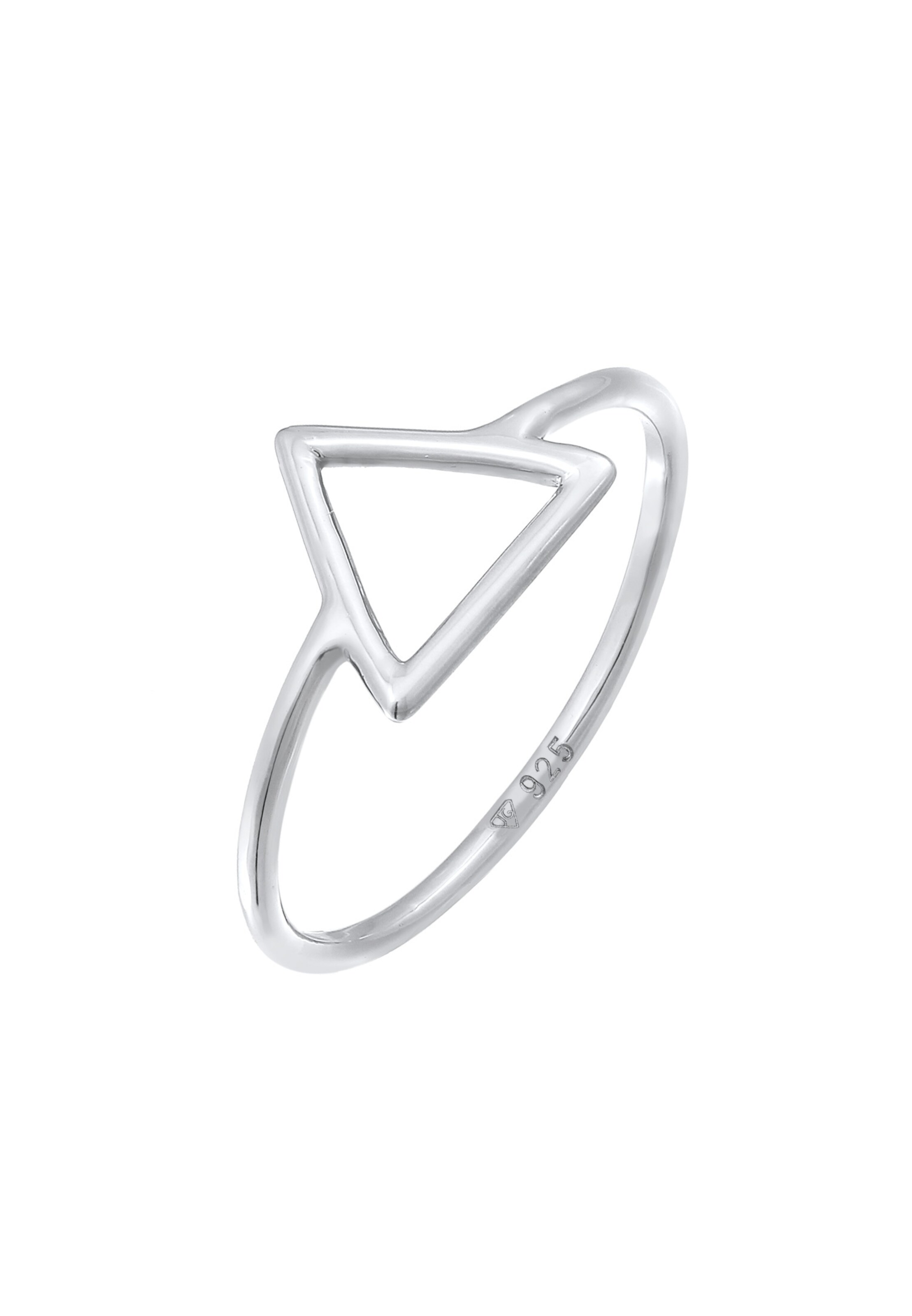 ELLI Ring 'Geo' in Silver: front