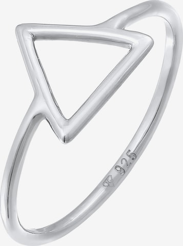 ELLI Ring 'Geo' in Silver: front