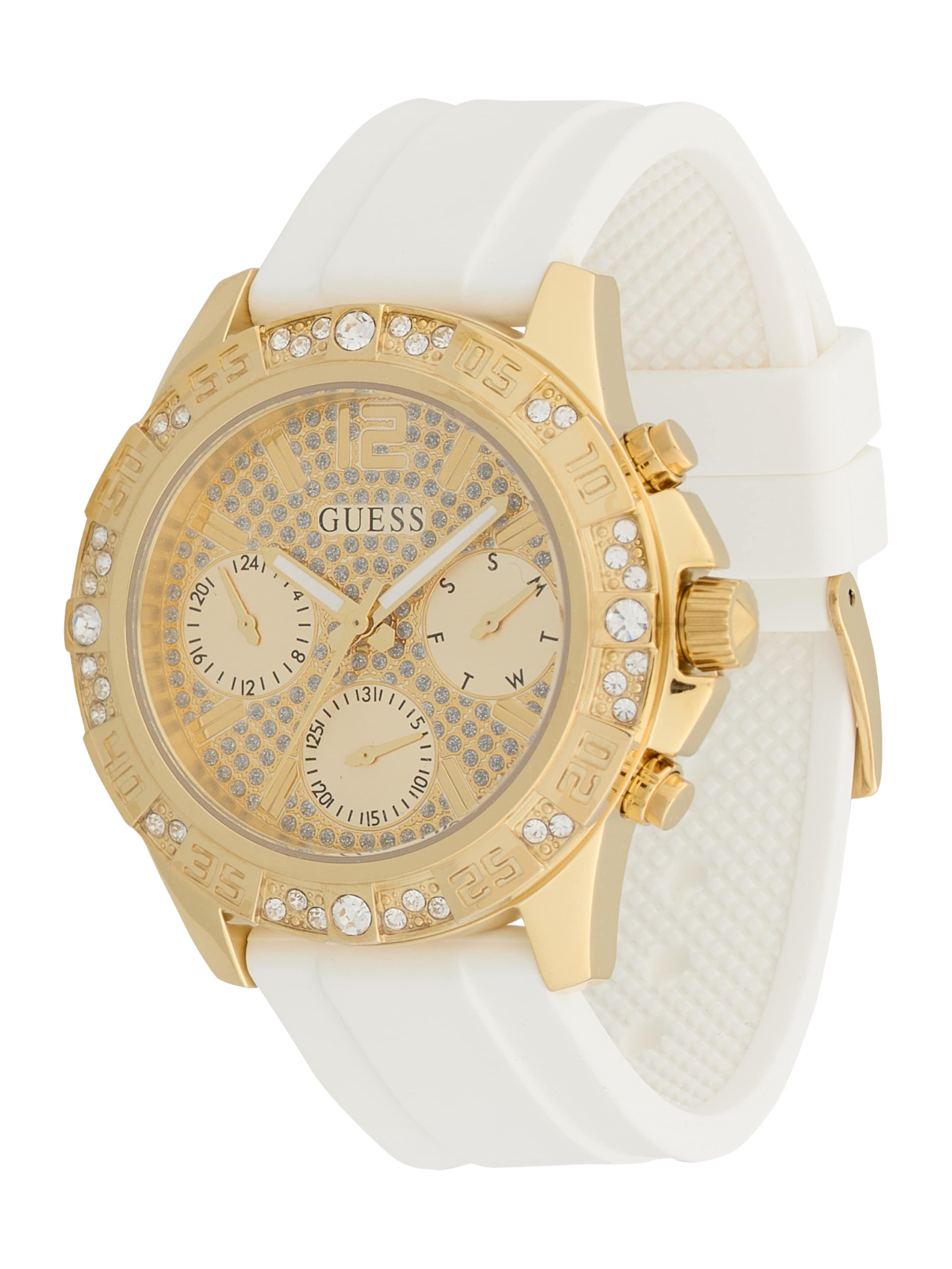GUESS Analog watch 'TREND' in White: front