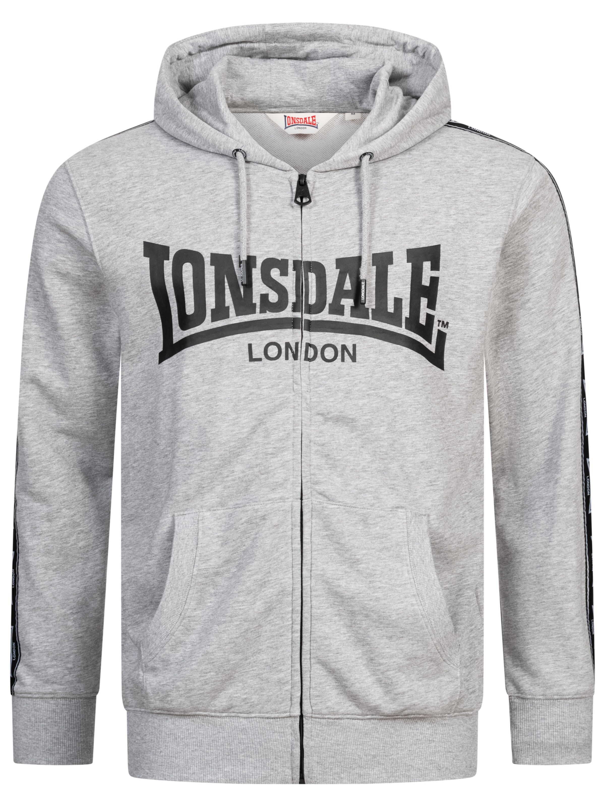 LONSDALE Sweat jacket 'BIGTON' in Grey: front