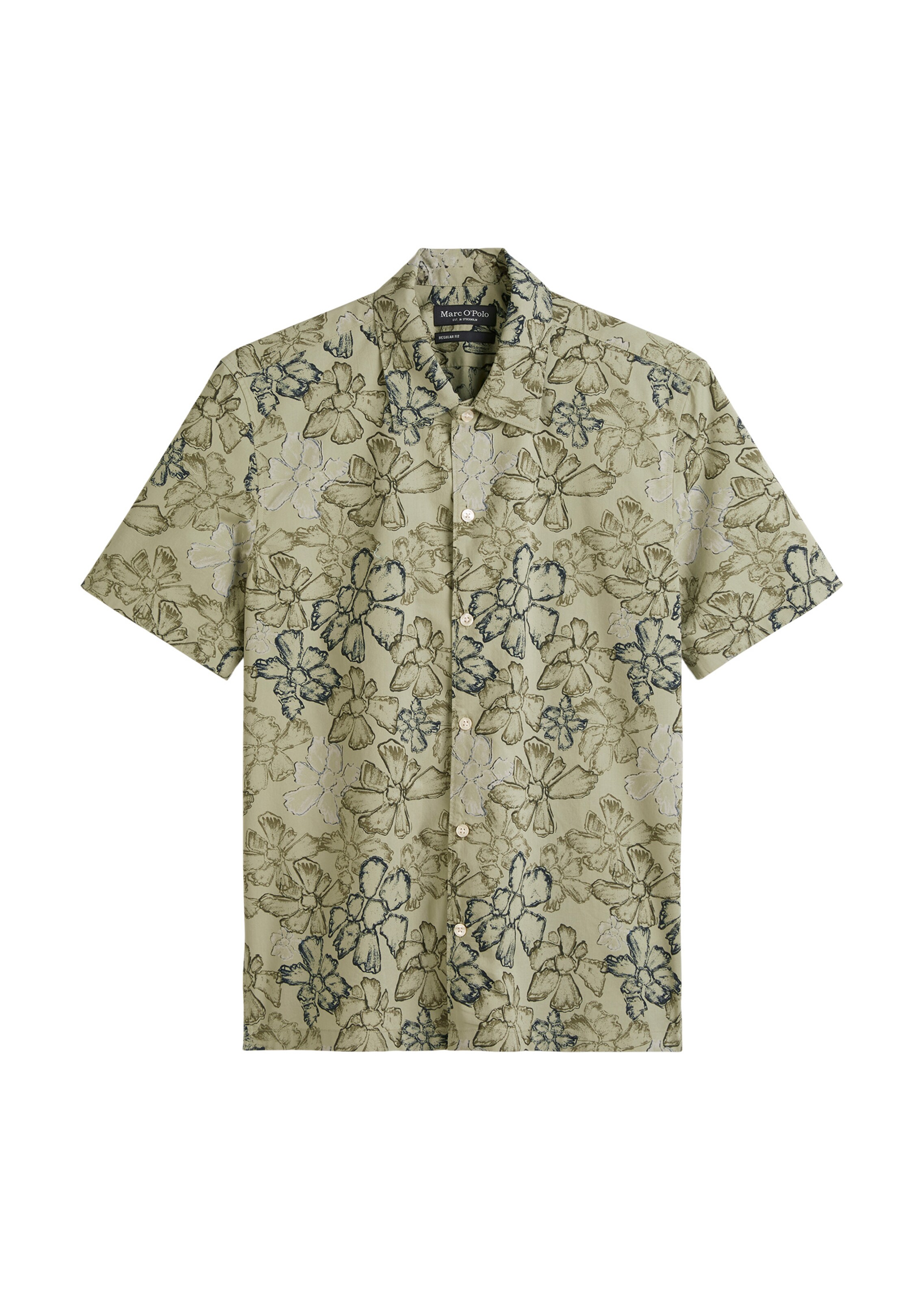 Marc O'Polo Regular Fit Hemd in Grün: Vorderseite