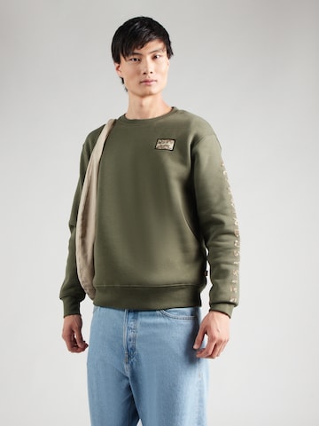 ALPHA INDUSTRIES Sweatshirt in Green: front
