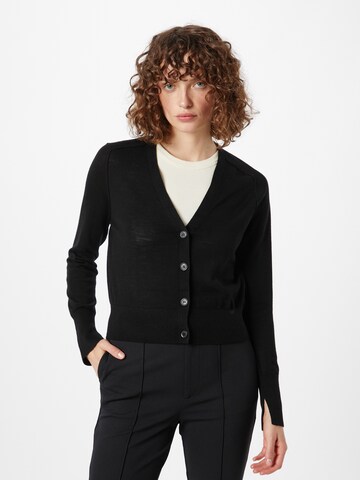 Calvin Klein Knit Cardigan in Black: front