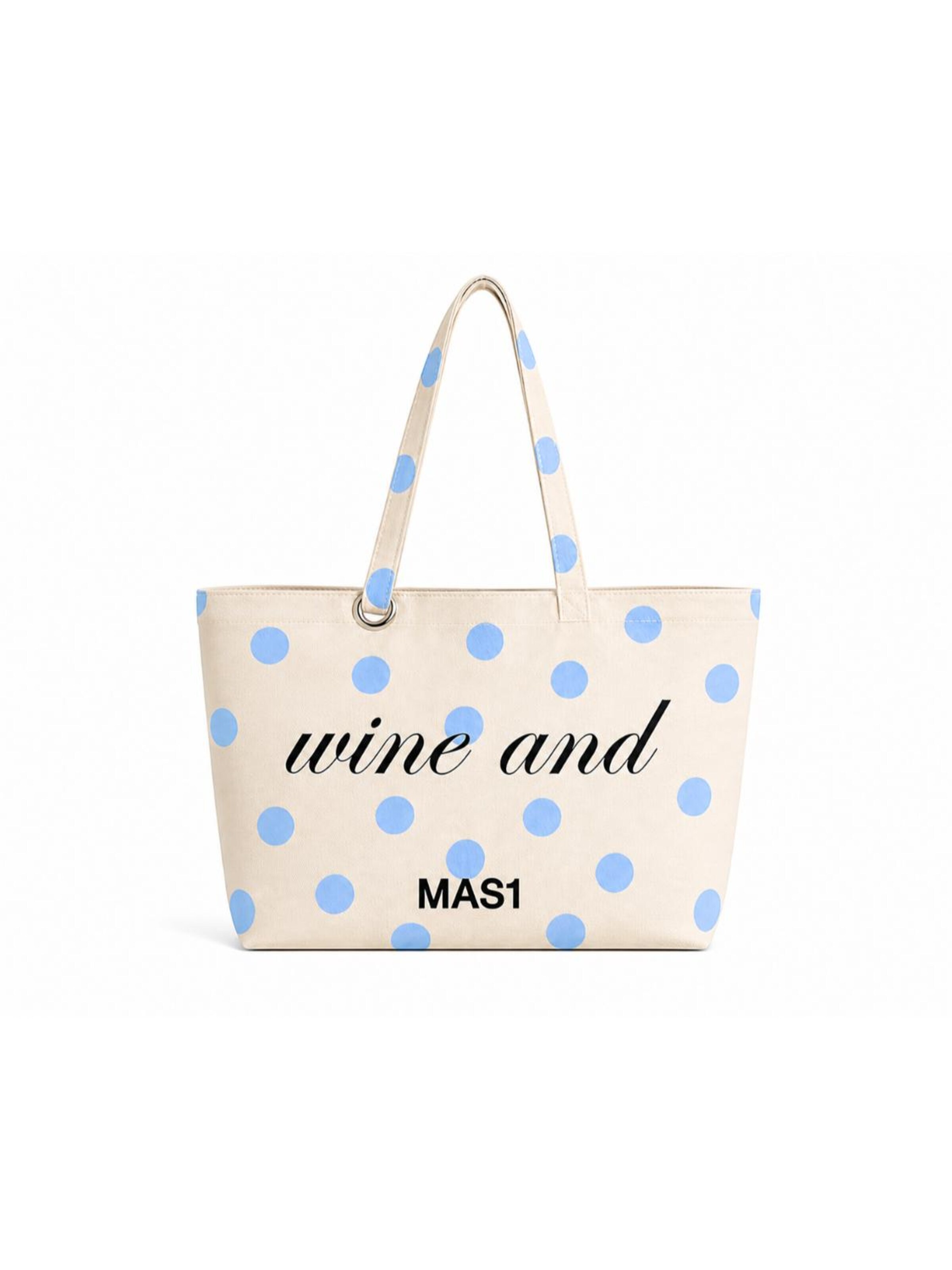 Borsa a spalla 'Tote bags club' di MAS1 in bianco: frontale