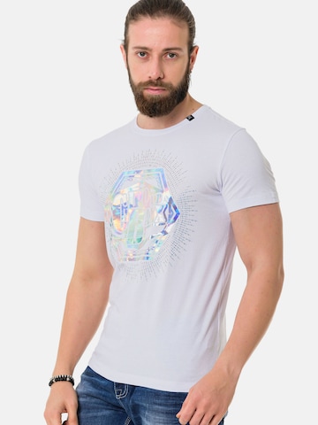 CIPO & BAXX Shirt 'CT720' in Wit: voorkant