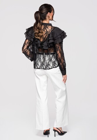 Ombre Bluse 'OW-SH-E0007' in Schwarz