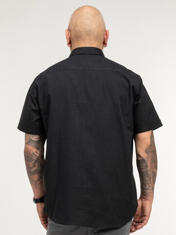 Indumentum Regular Fit Hemd in Schwarz